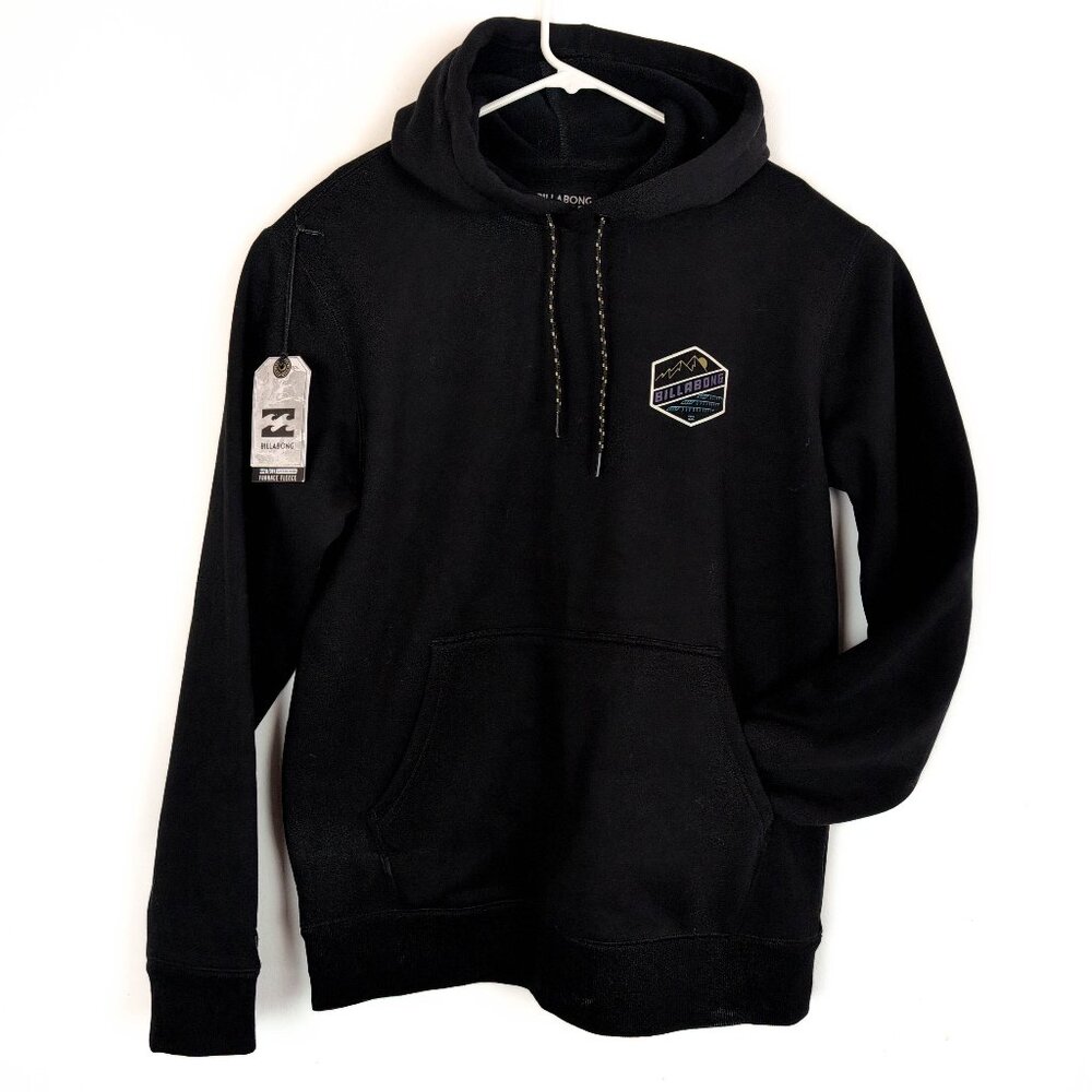 NWT Billabong Furnace Fleece Men's Hoodie Size XL Black Surf Mountains A/DIV NEW